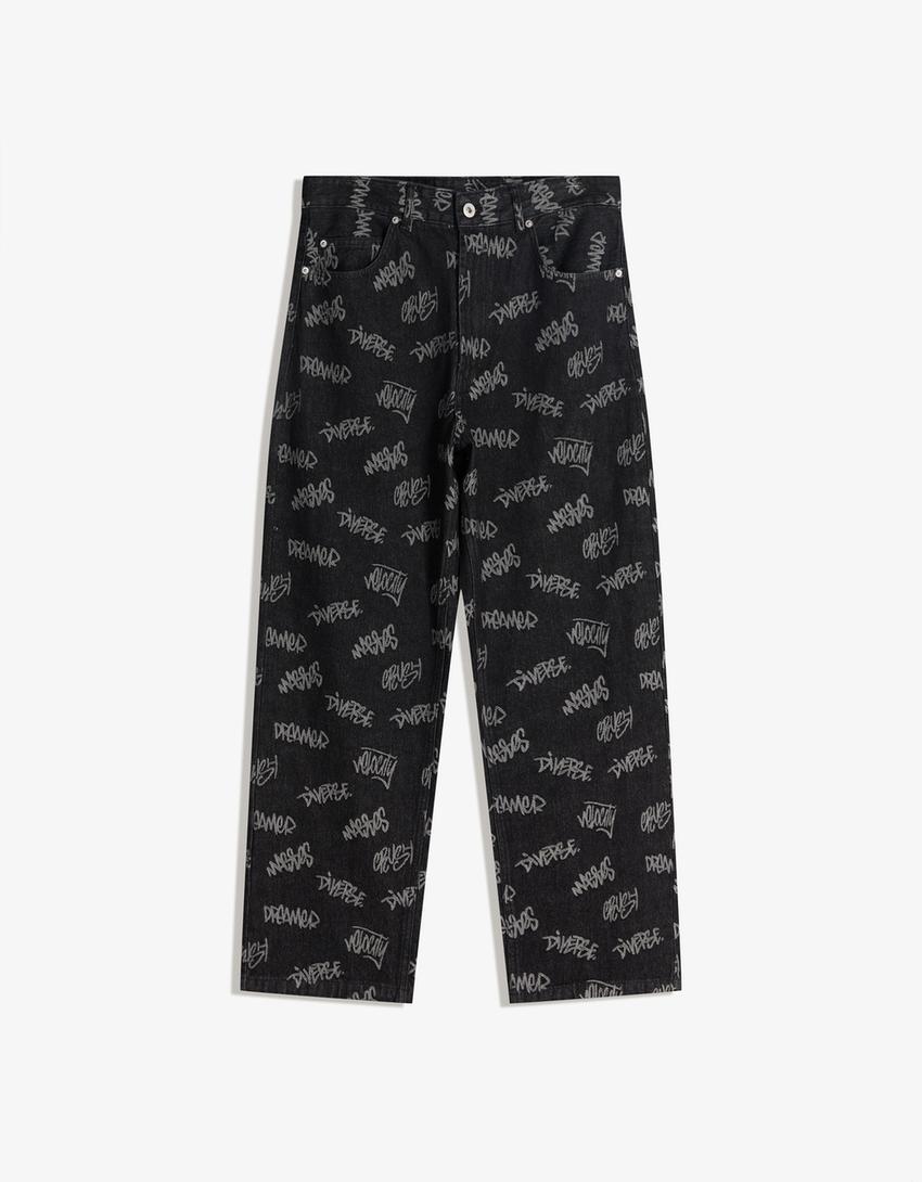 BAGGY JACQUARD JEANS