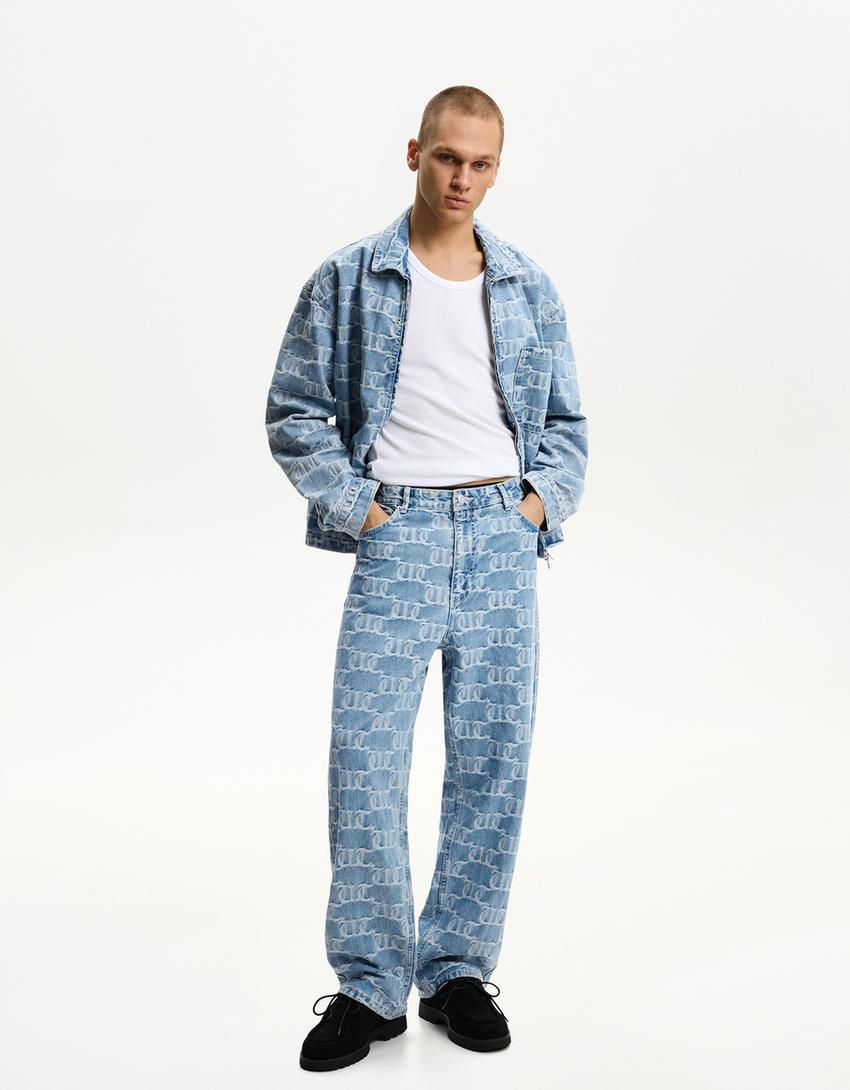 BAGGY JACQUARD JEANS