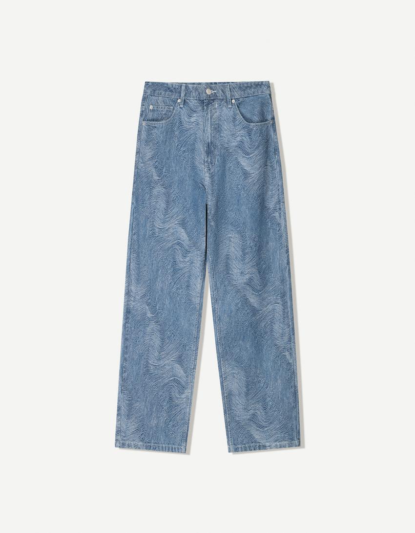 BAGGY PRINTED JEANS