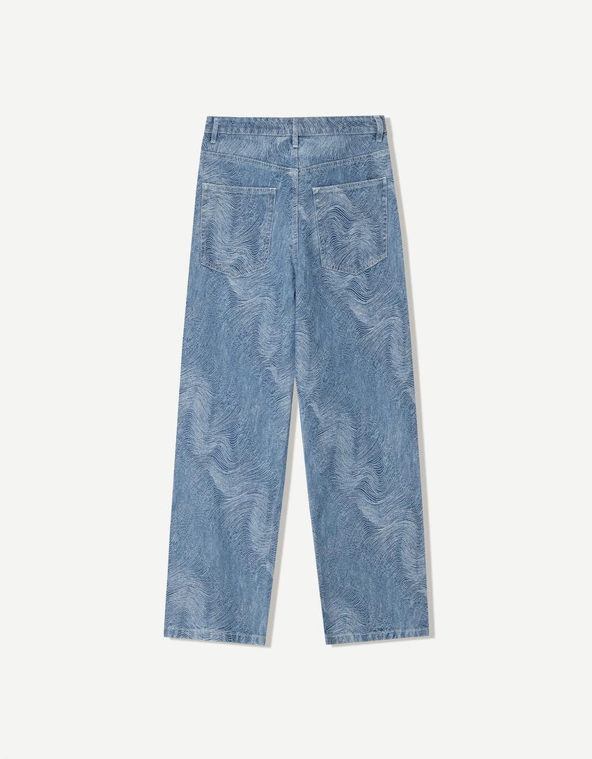 BAGGY PRINTED JEANS