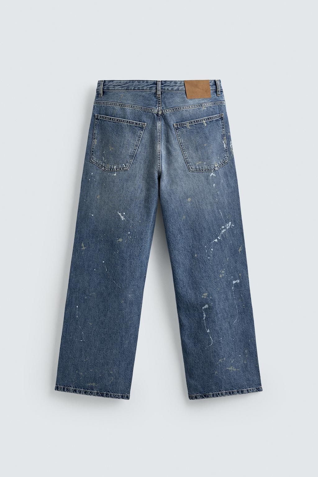 BAGGY FIT JEANS WITH PAINT SPLATTER