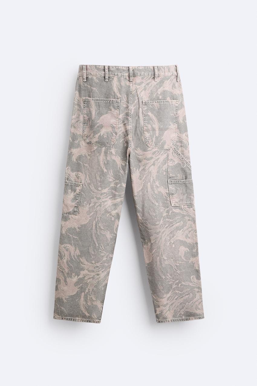 PRINTED CARPENTER TROUSERS WITH POCKET