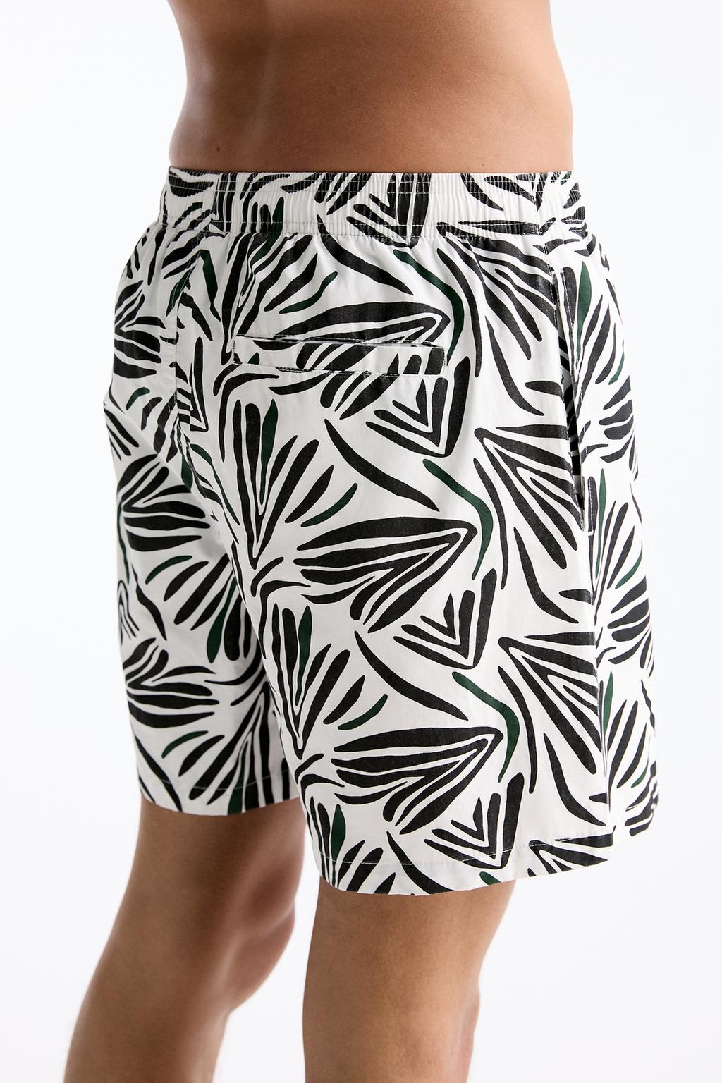 PRINTED STWD SWIM SHORTS WITH DRAWSTRINGS