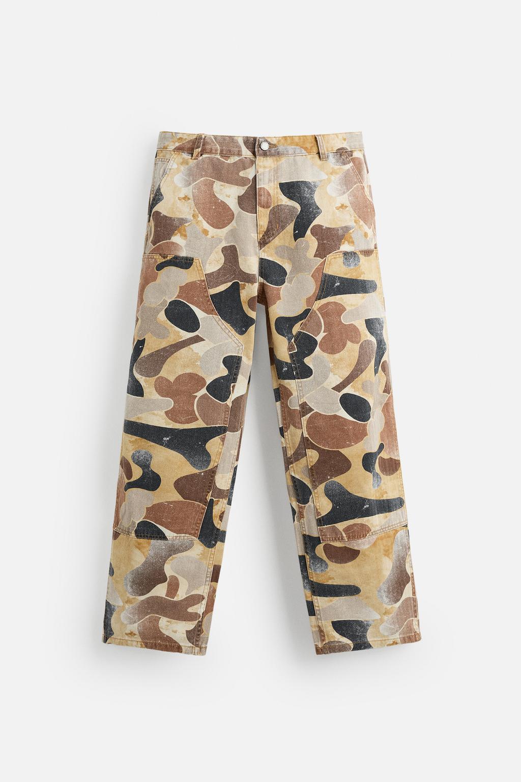 ABSTRACT PRINT CARPENTER TROUSERS