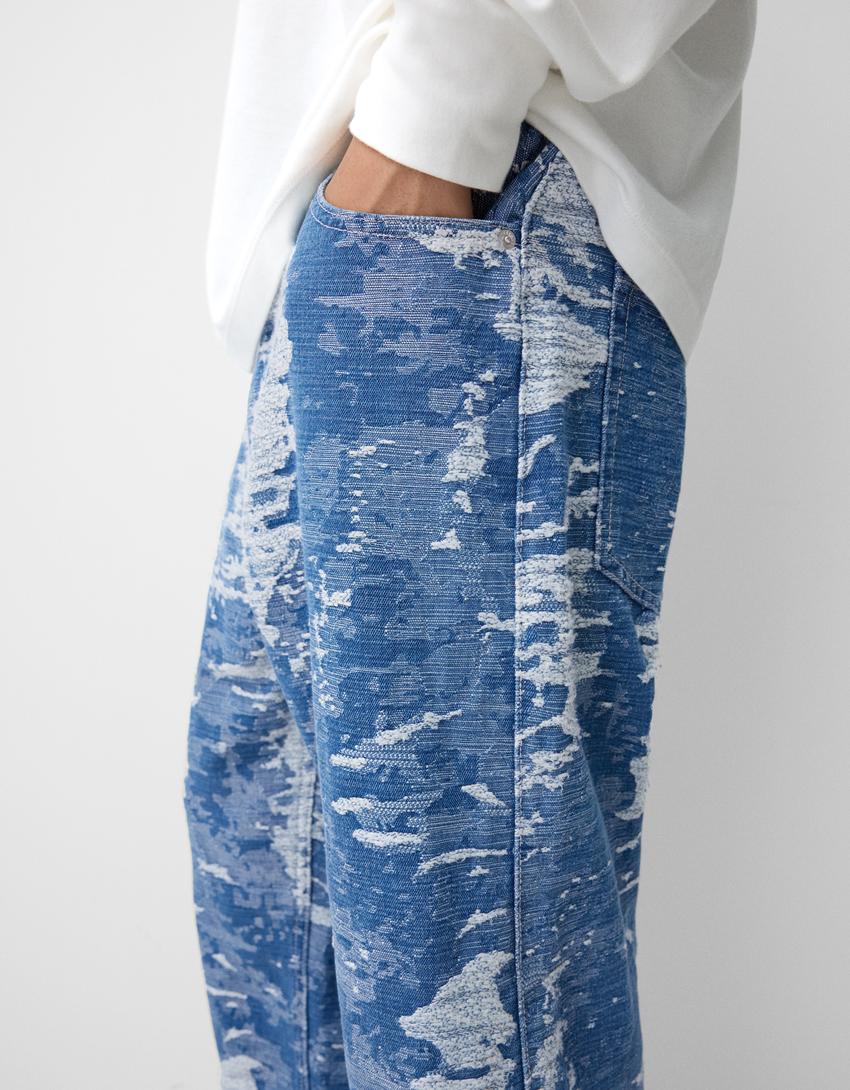 BAGGY PRINTED JEANS