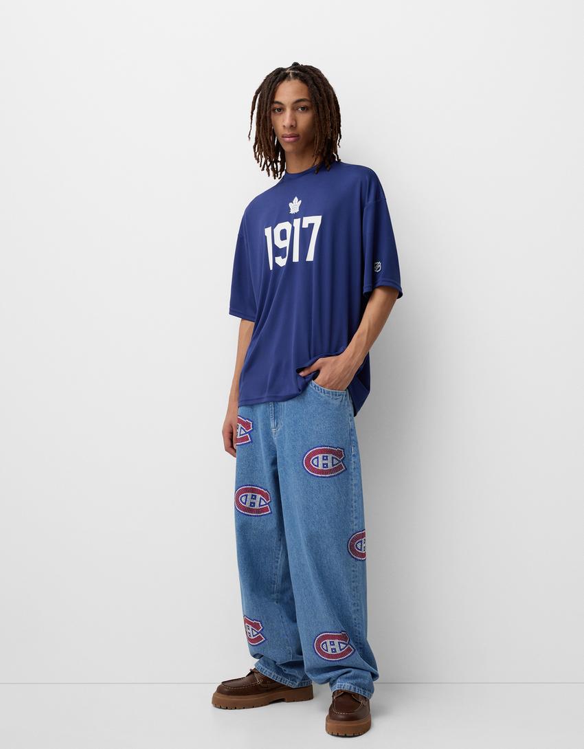 NHL BAGGY JEANS WITH PATCHES