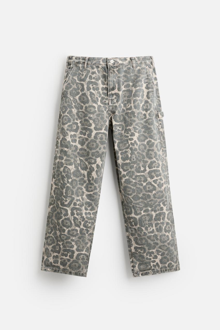 ANIMAL PRINT CARPENTER TROUSERS