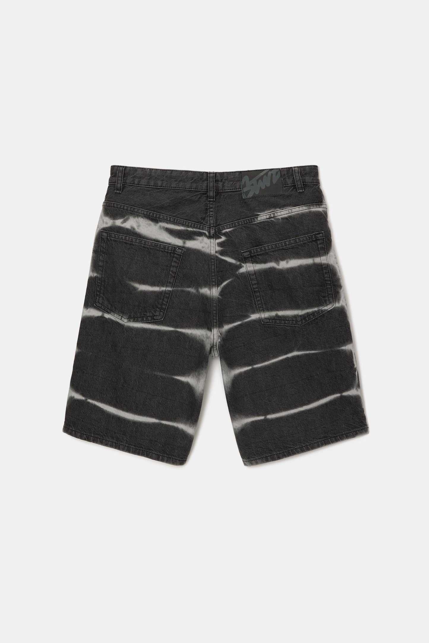 TIE-DYE DENIM BERMUDA SHORTS