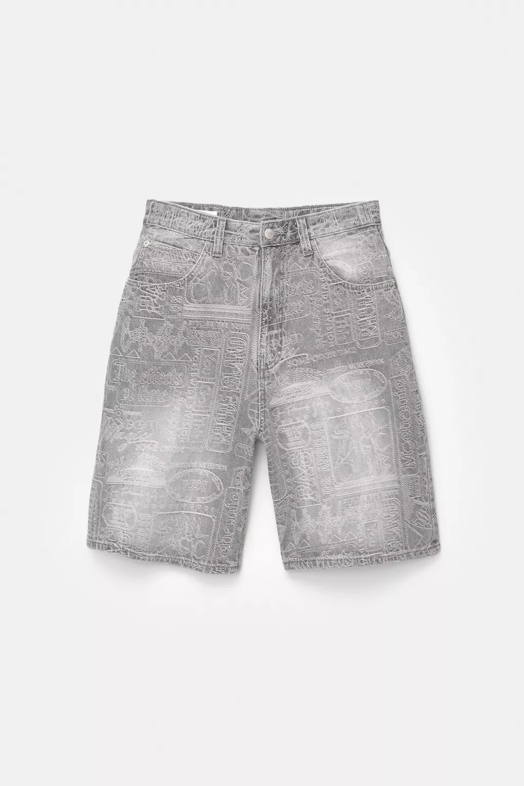 JACQUARD DENIM BERMUDA SHORTS