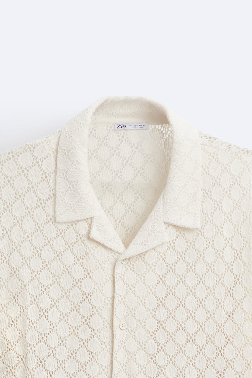 TEXTURED CROCHET SHIRT