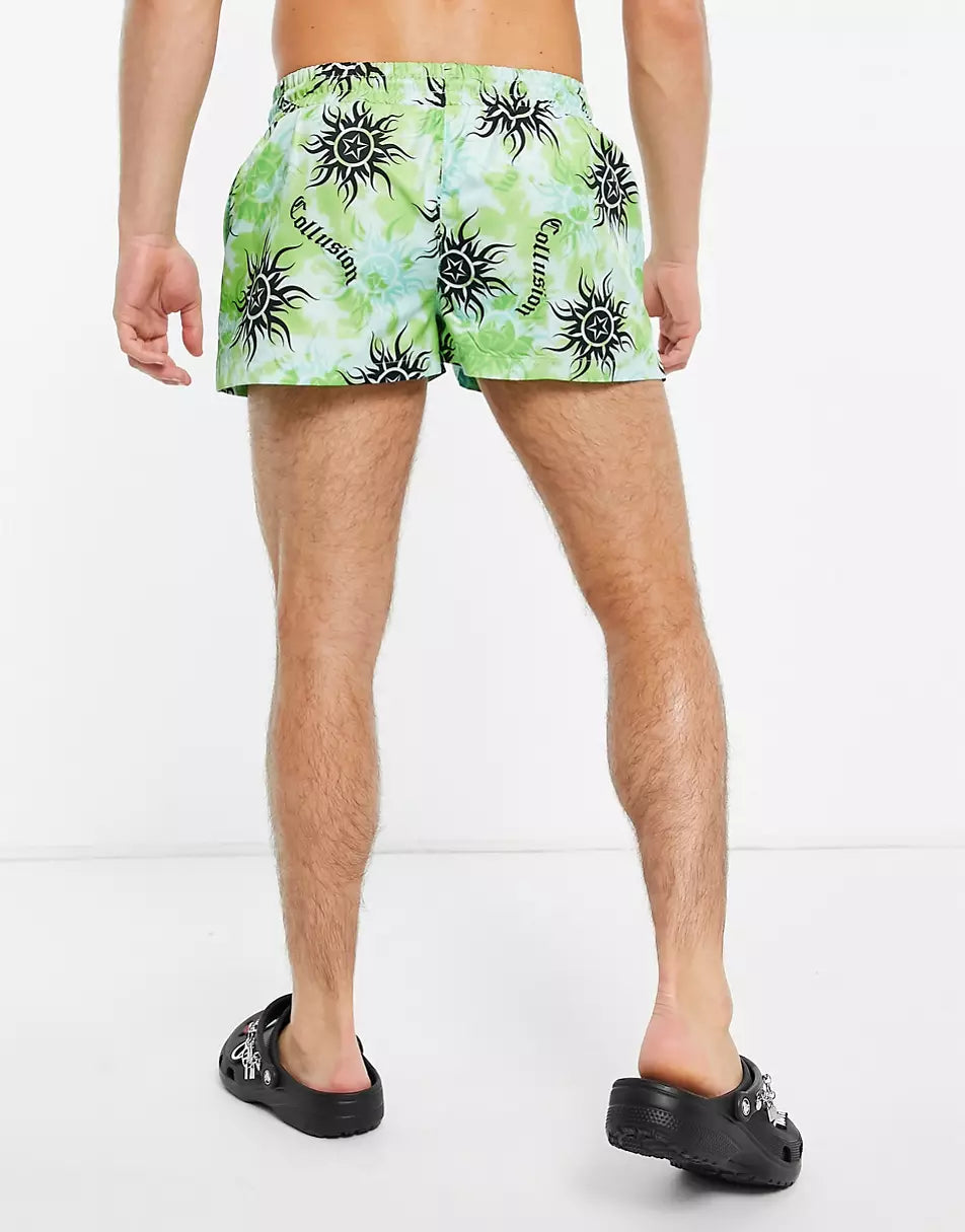 TIE DYE SUN PRINT SWIM SHORT