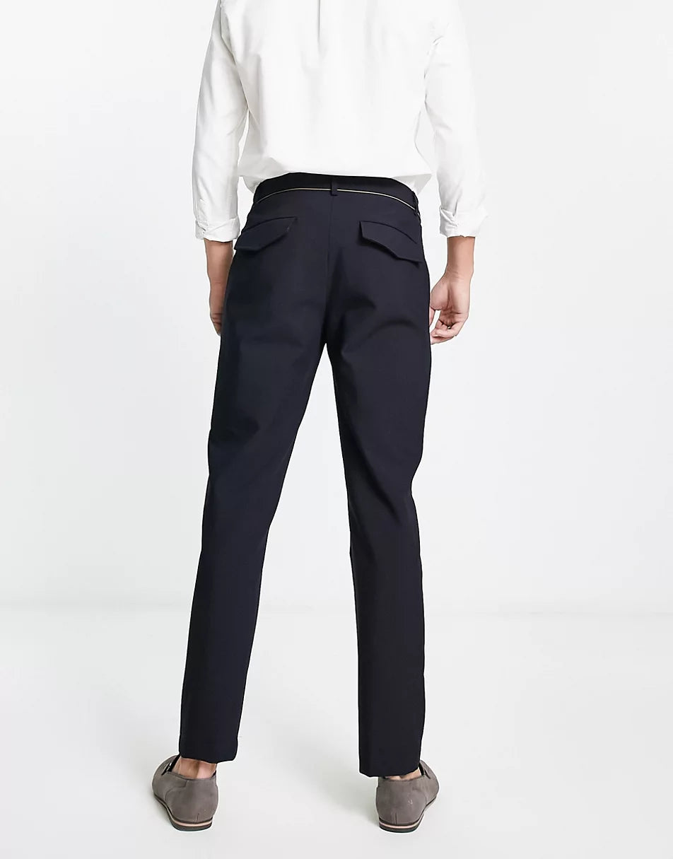 PIPED SMART TROUSERS