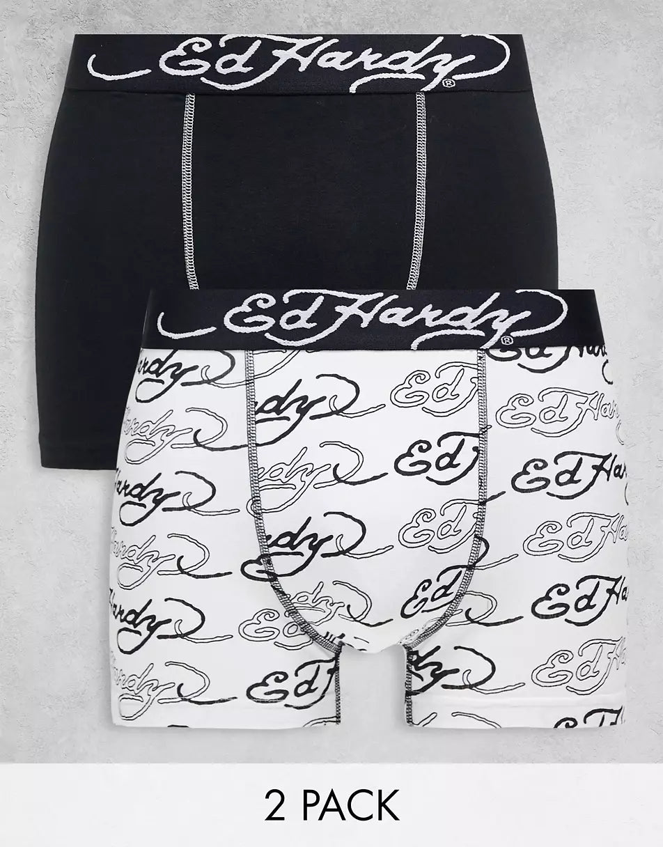 LESCO 2 PACK TRUNKS IN WHITE AND BLACK