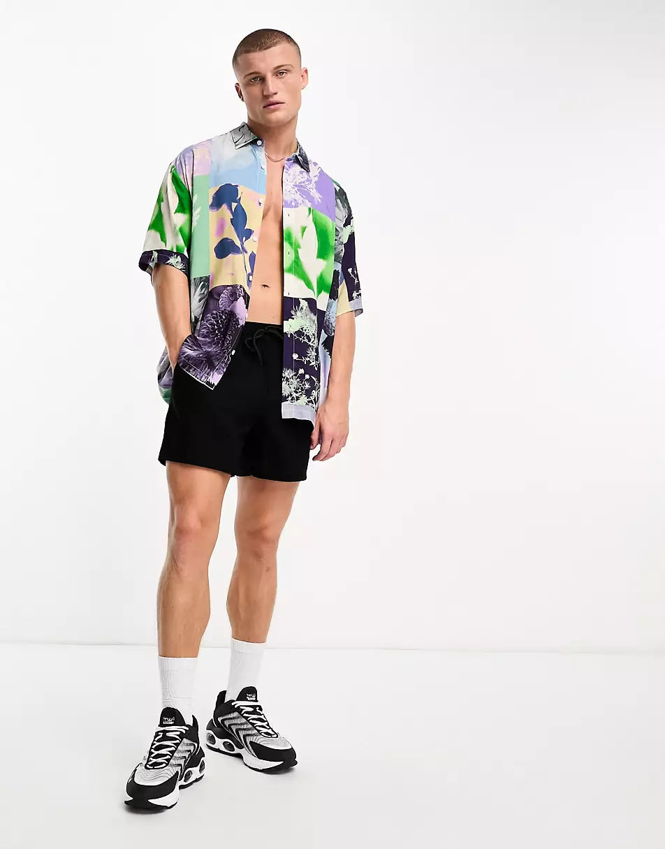BOXY OVERSIZED SHIRT IN DIGITAL FLORAL PRINT