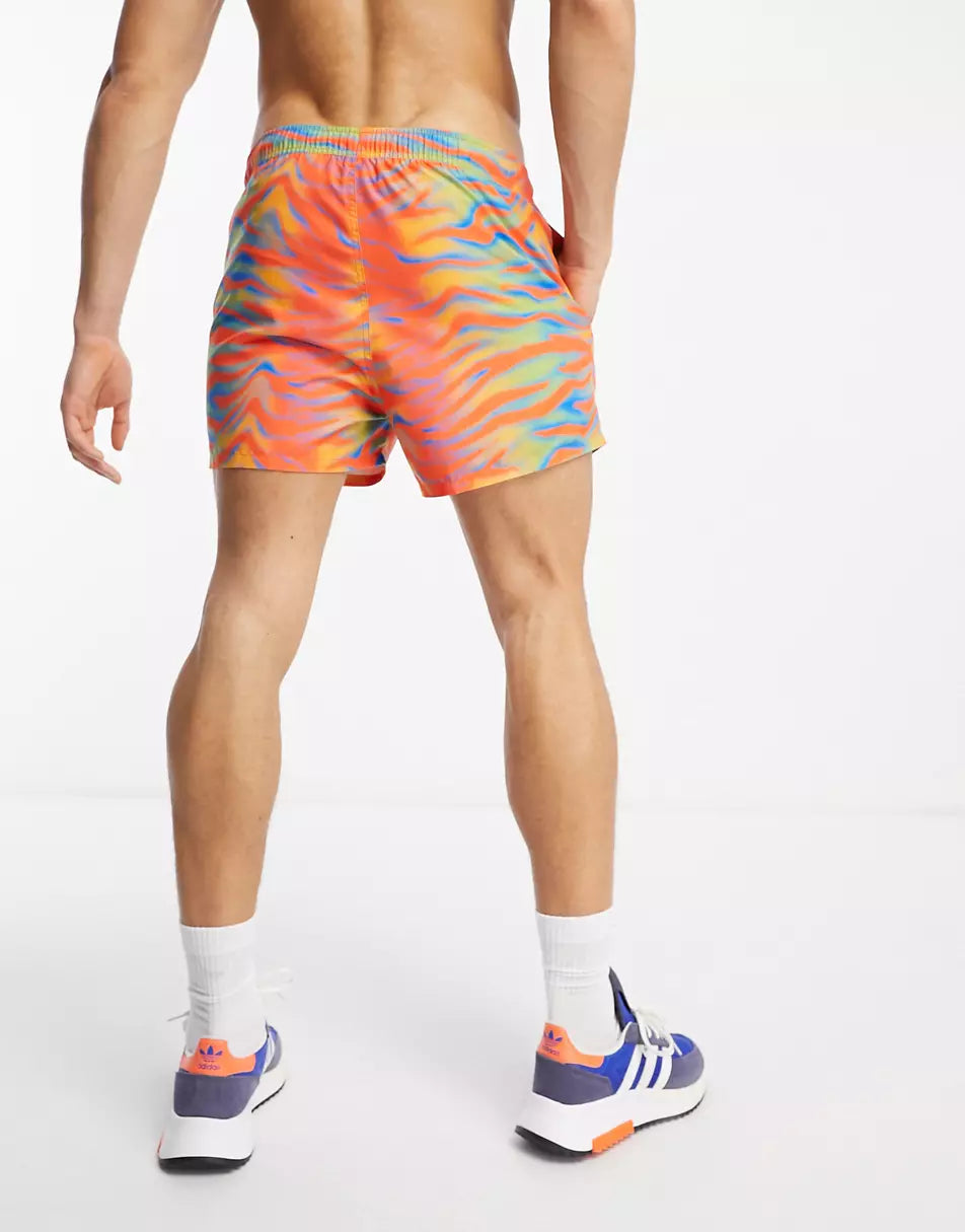SWIM SHORTS IN SHORT LENGTH IN ANIMAL PRINT