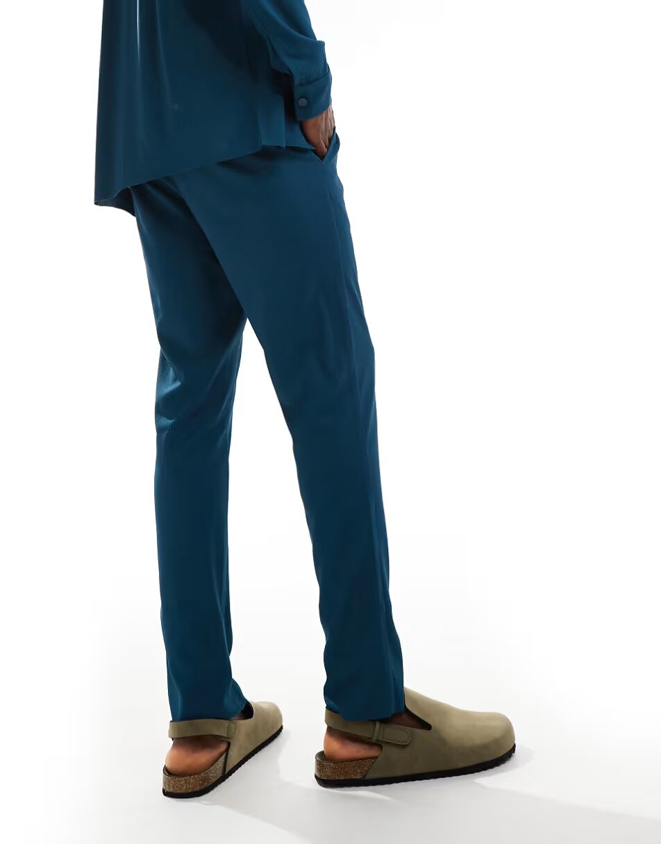 PLISSE TAPERED FIT PULL ON TROUSER