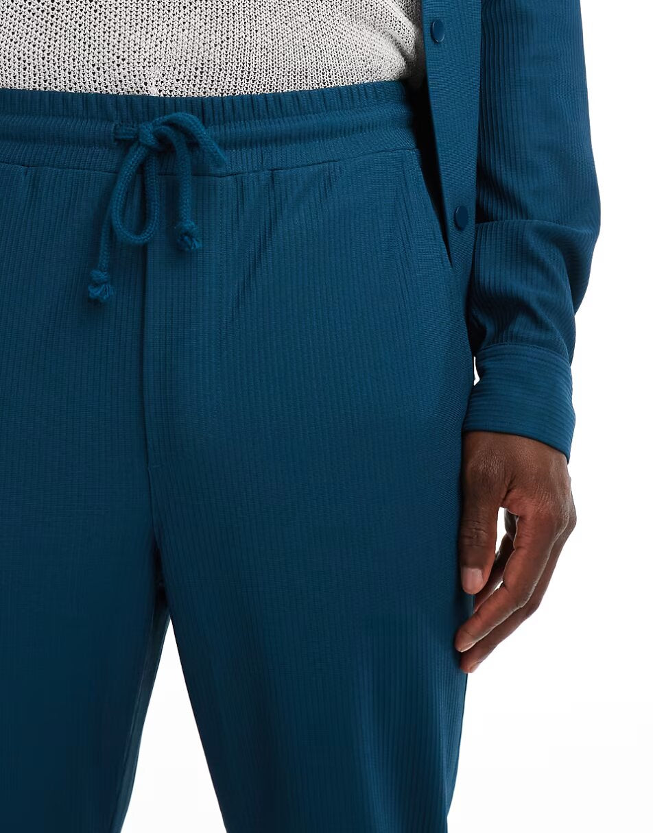 PLISSE TAPERED FIT PULL ON TROUSER