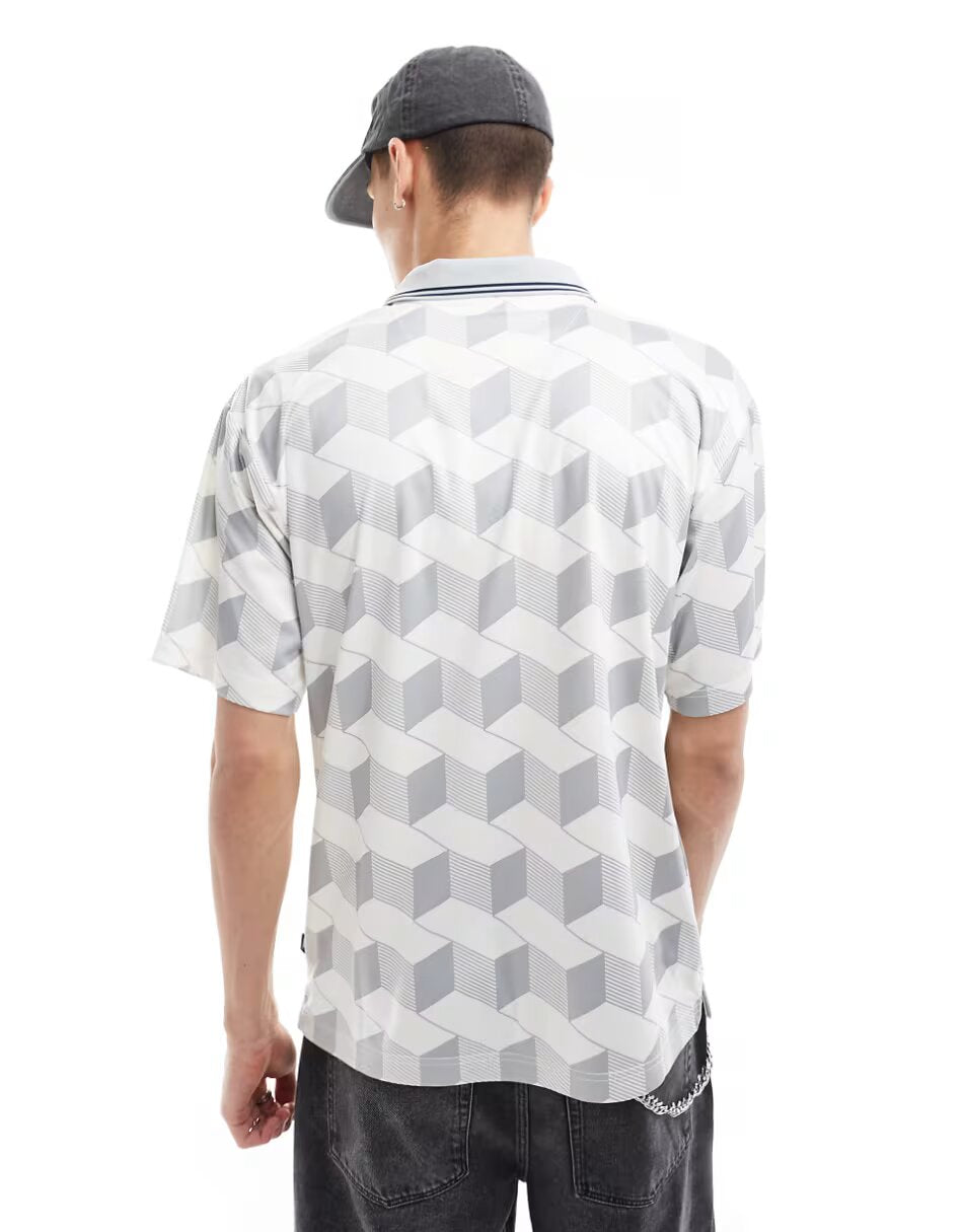 RISGBY FOOTBALL POLO SHIRT IN OFF WHITE