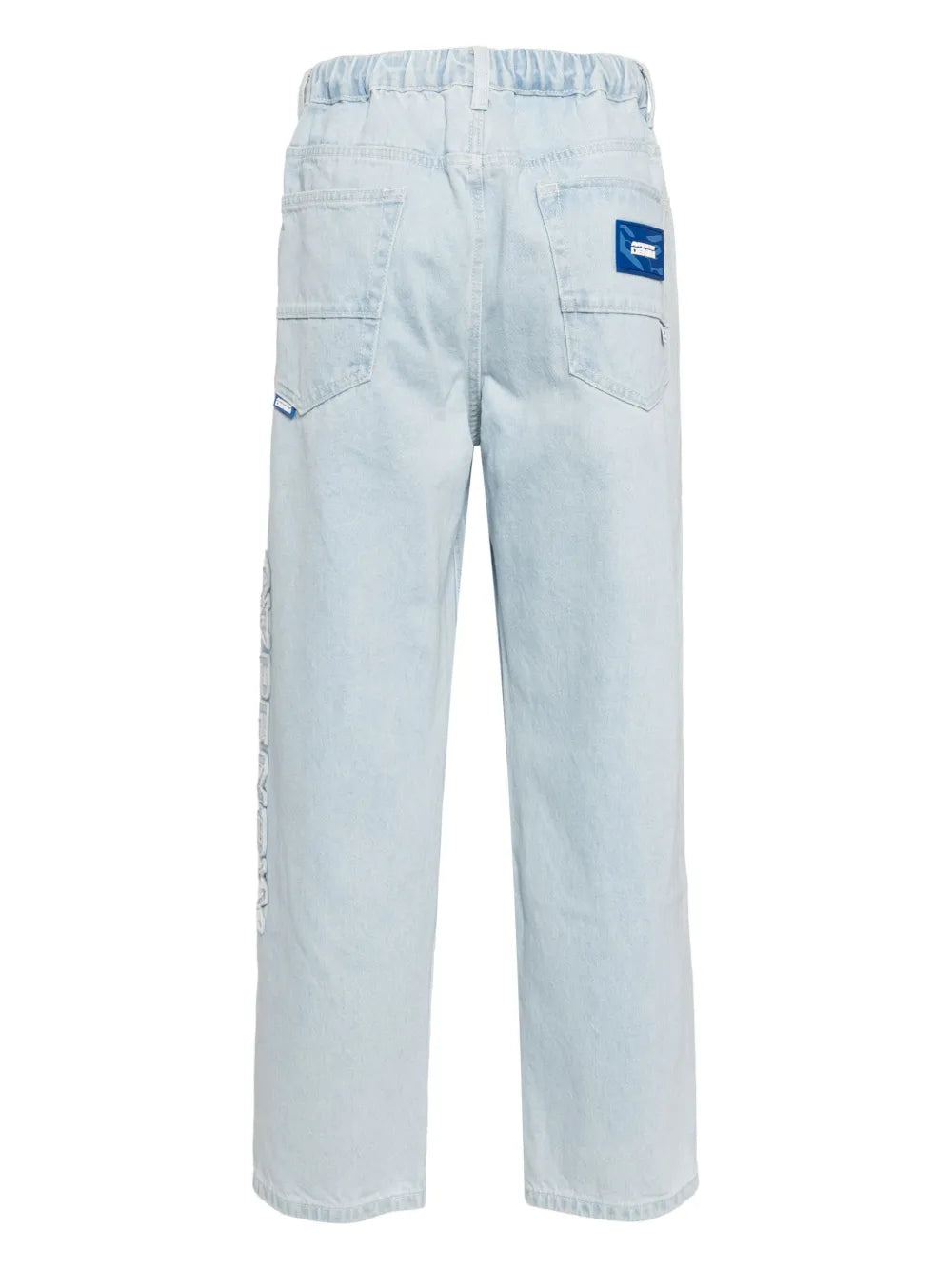 LOGO PATCH STRAIGHT LEG DENIM JEANS