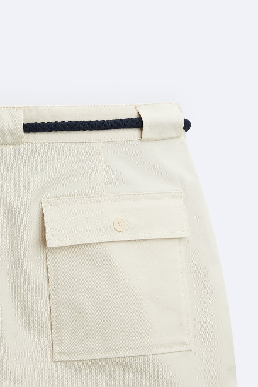 BELTED CARGO SHORTS