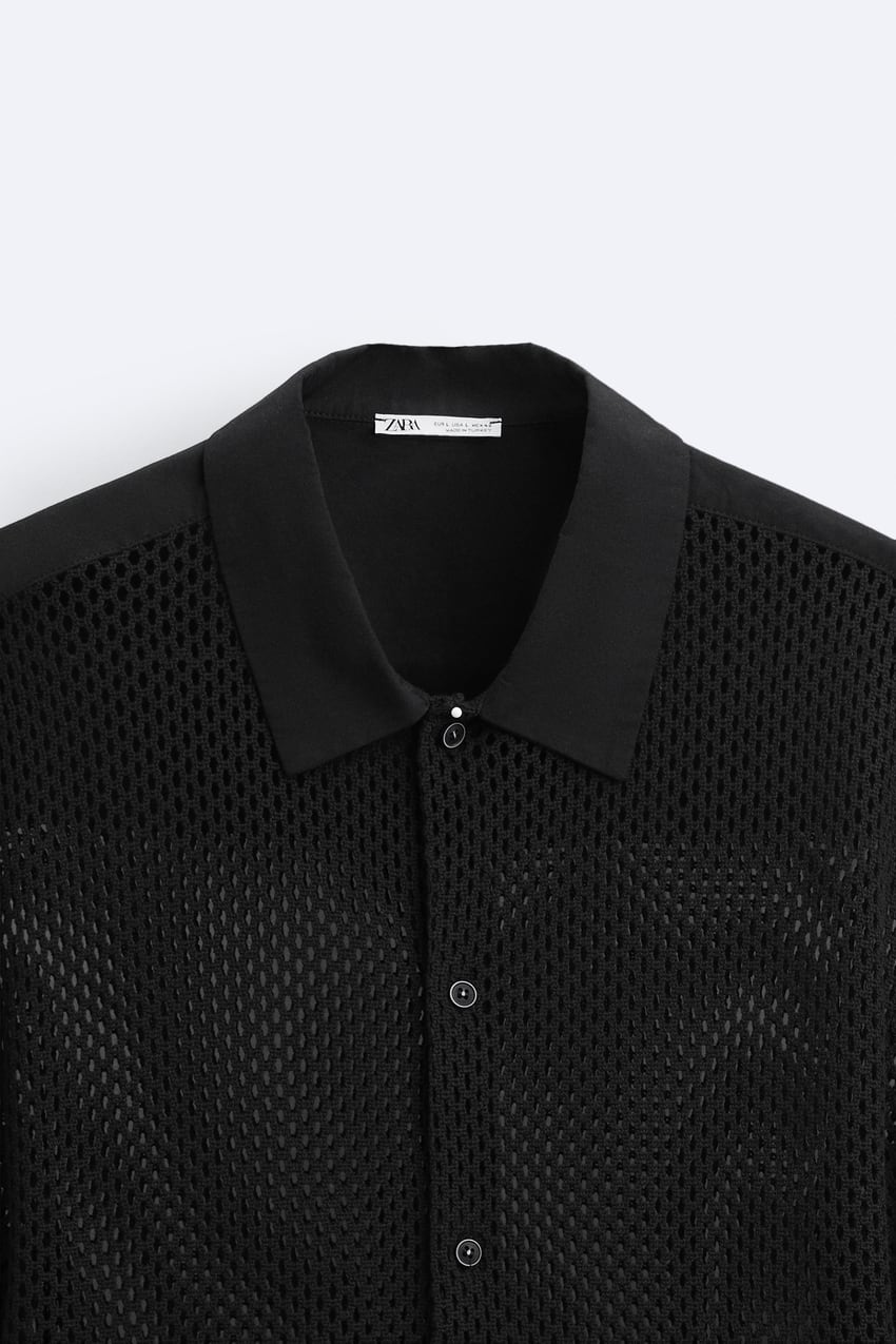MESH TEXTURED SHIRT