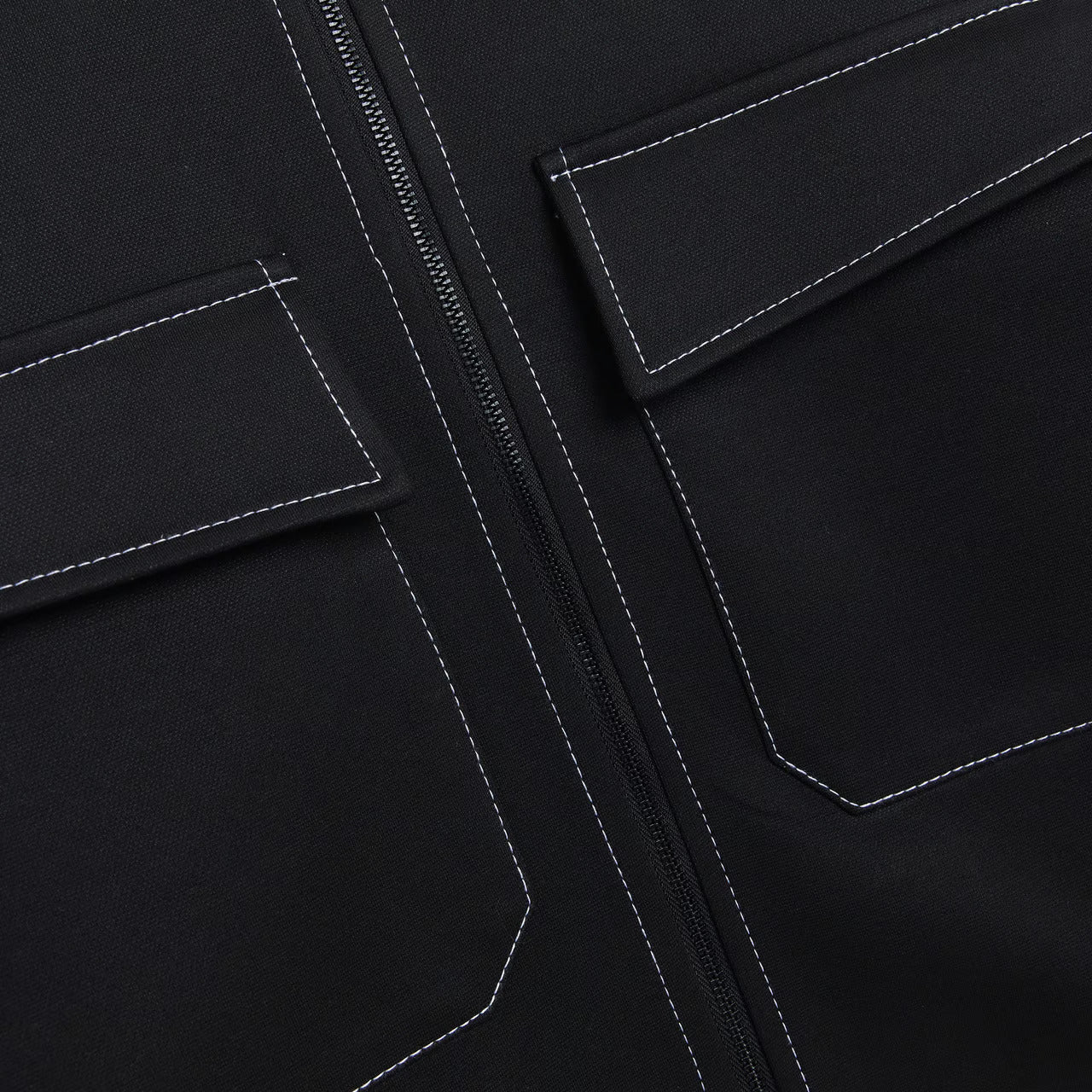 MENS JACKET BLACK REGULAR FIT ZIP UP HARRINGTON