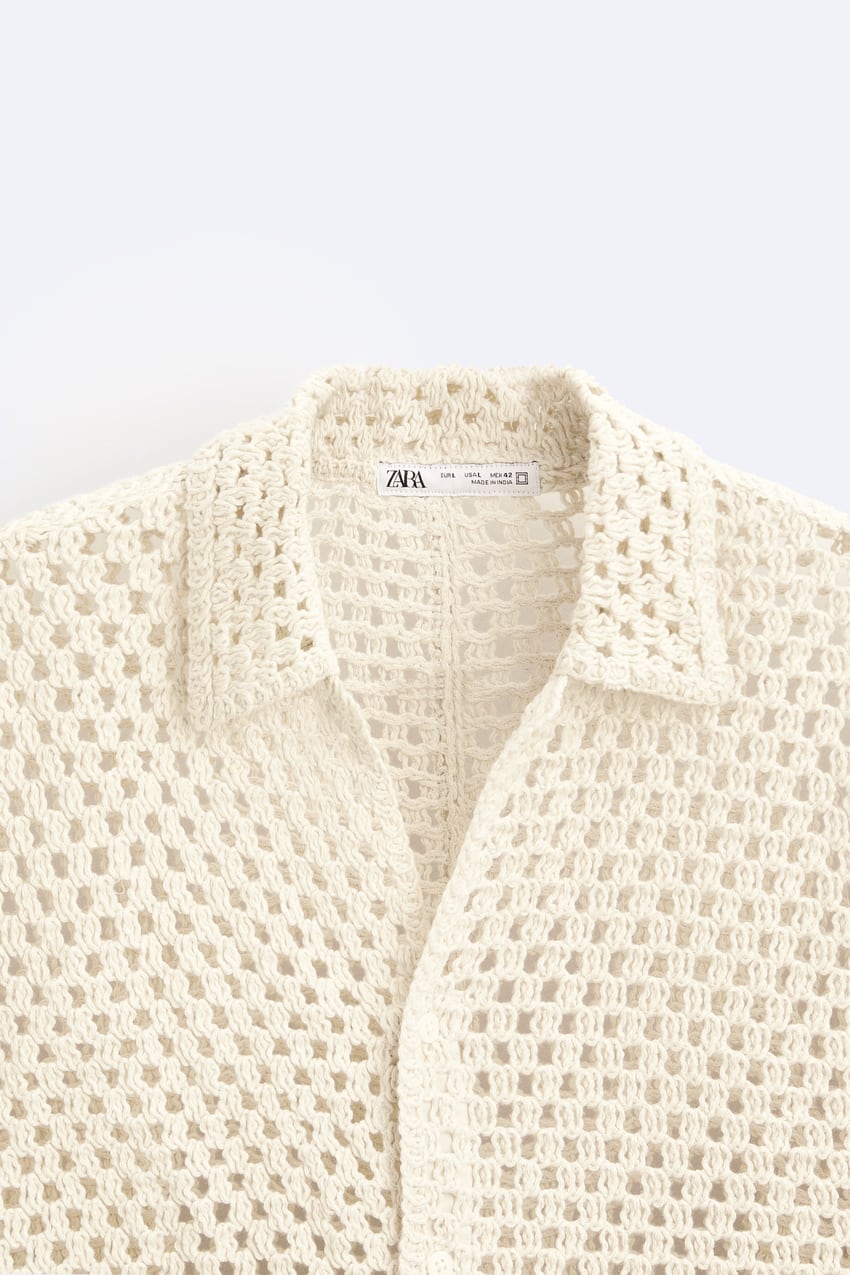 TEXTURED CROCHET SHIRT