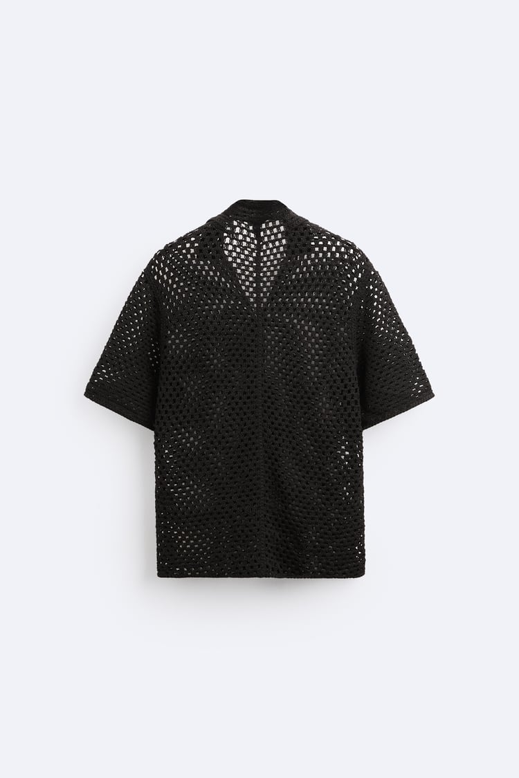 TEXTURED CROCHET SHIRT
