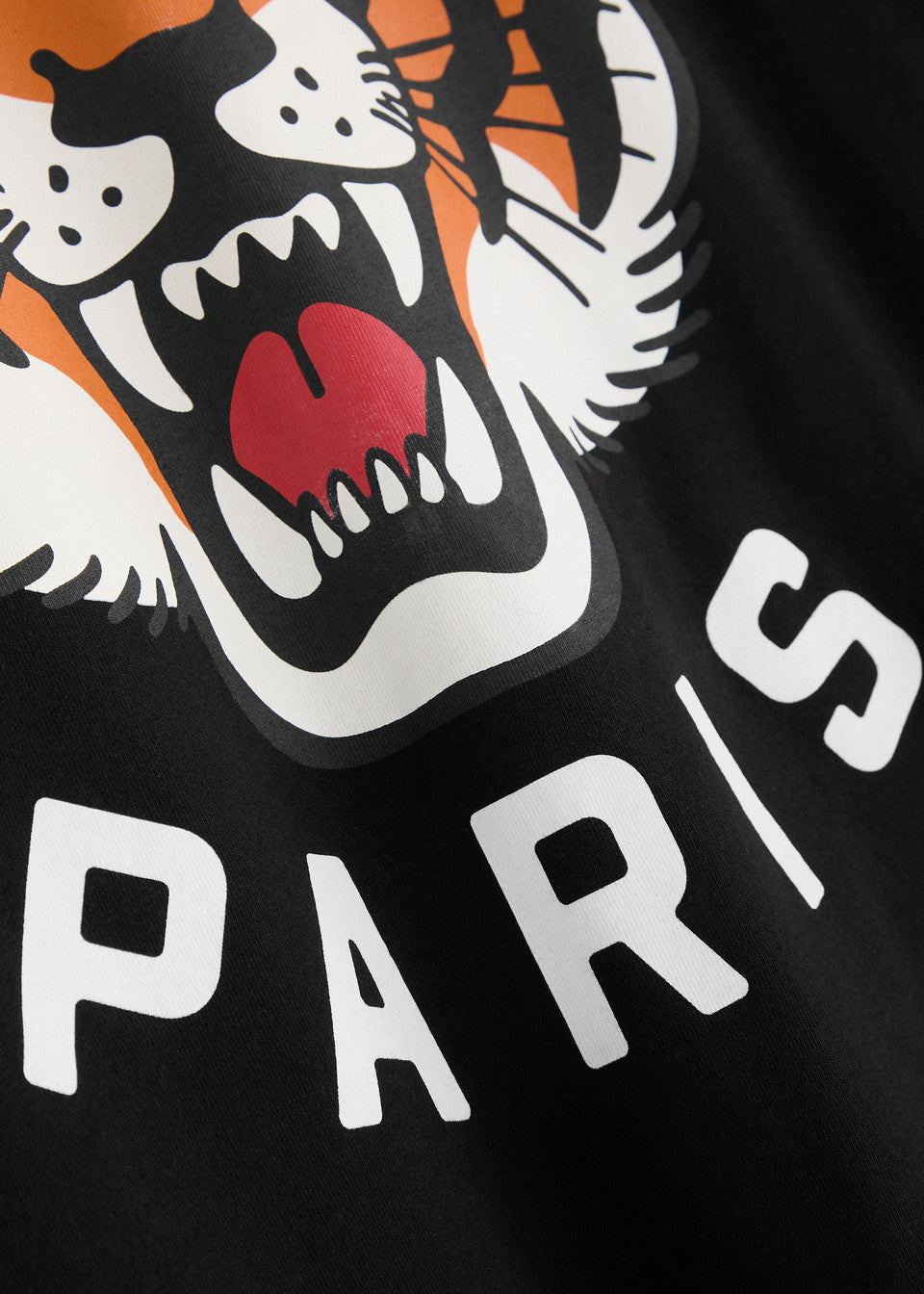 TIGER AND LOGO PRINT T-SHIRT