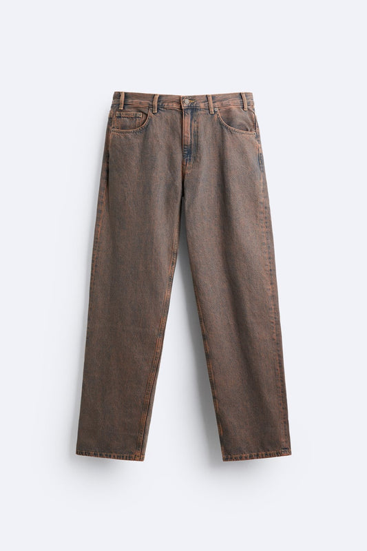 RELAXED FIT OVERDYED JEANS
