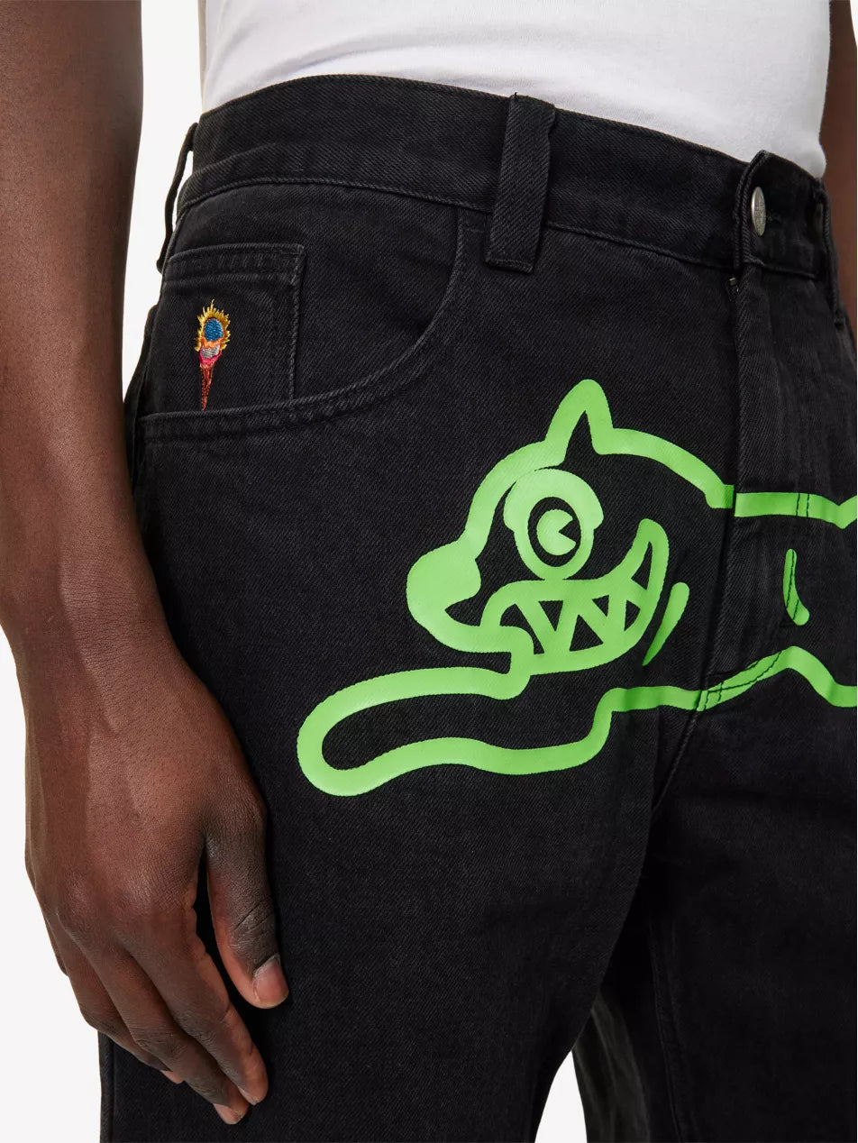 RUNNING DOG DOUBLE SCOOP RELAXED-FIT DENIM JEANS