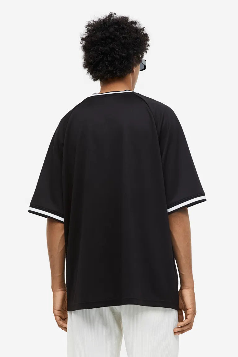 OVERSIZED FIT PRINTED MESH T-SHIRT