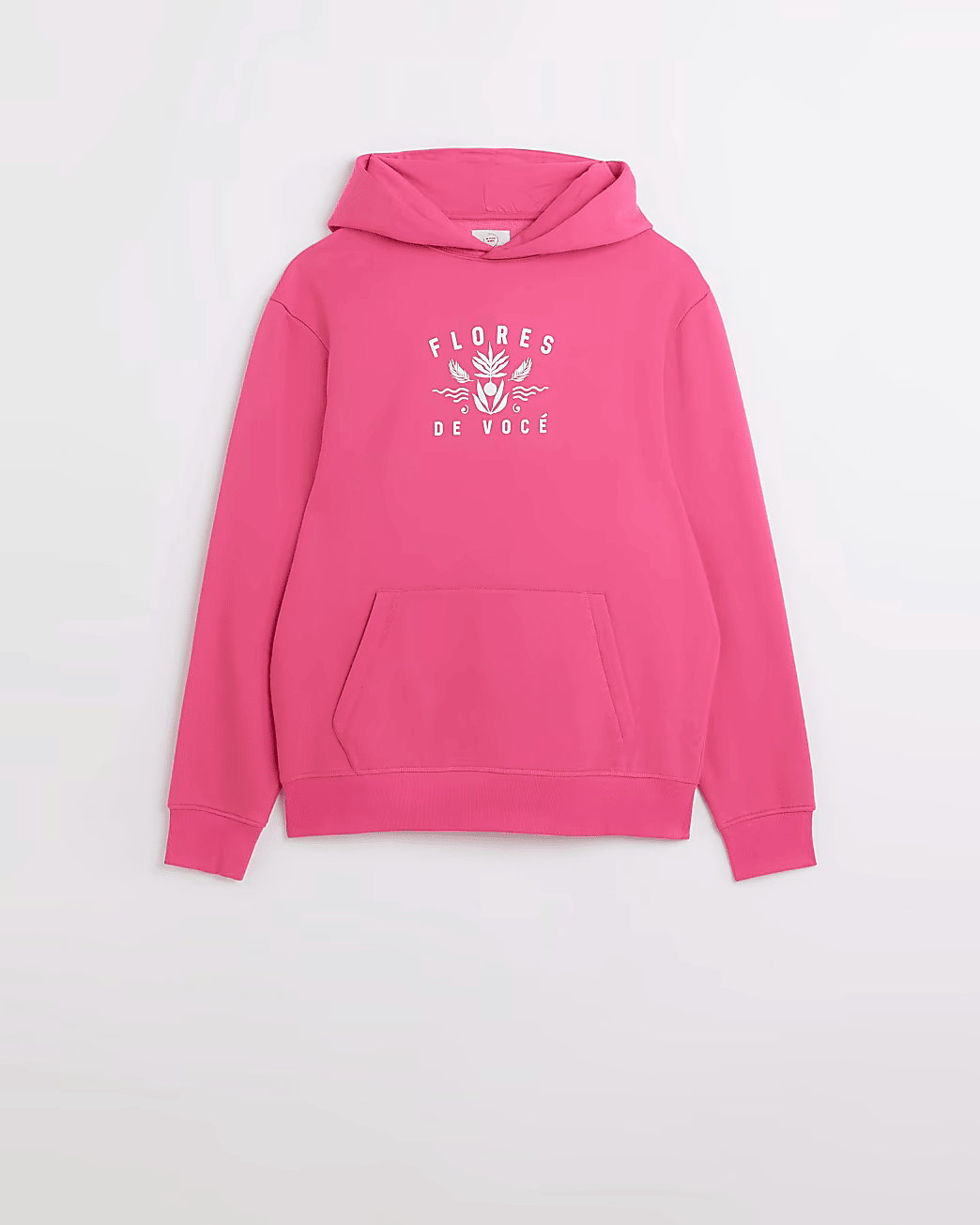 PINK REGULAR FIT GRAPHIC HOODIE