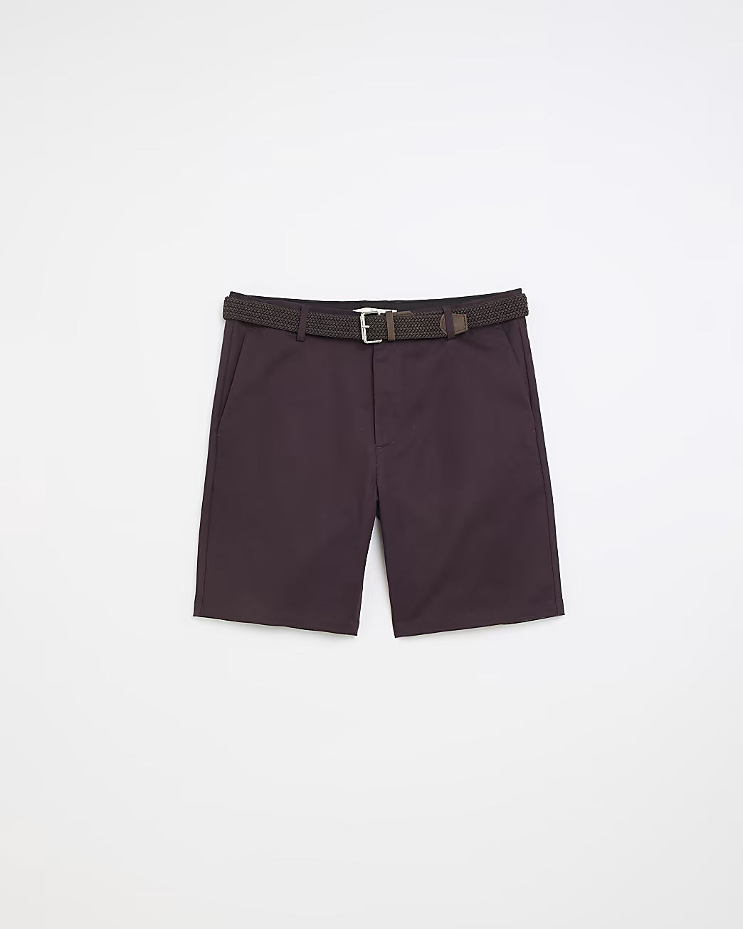REGULAR FIT BELTED CHINO SHORTS