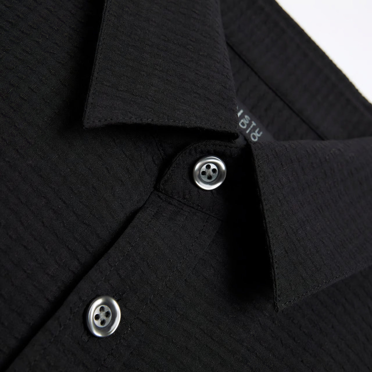 BLACK OVERSIZED FIT UTILITY SHIRT