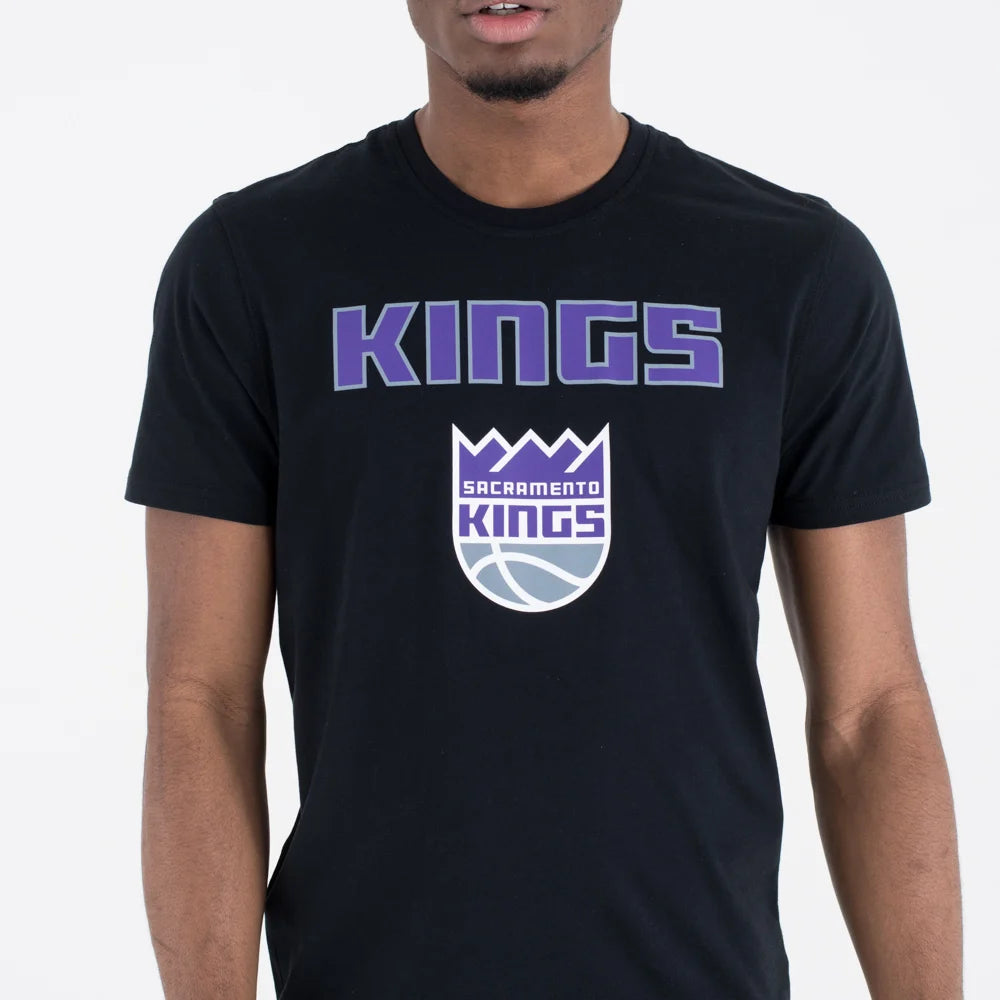 SACRAMENTO KINGS NBA TEAM LOGO BLACK T-SHIRT