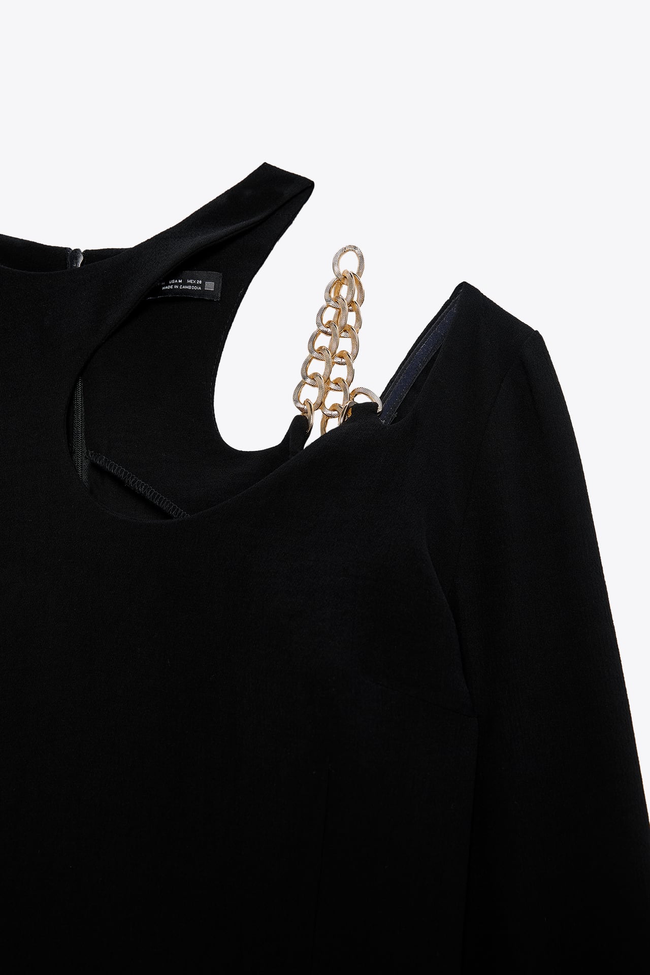 MINI DRESS WITH CHAIN DETAIL