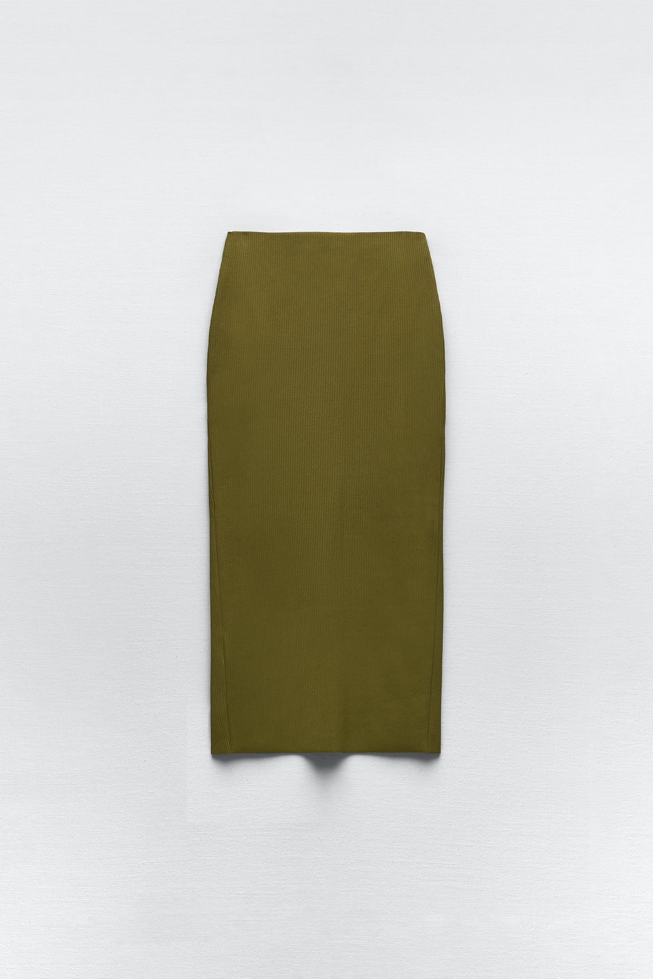 RUFFLED RIBBED SKIRT