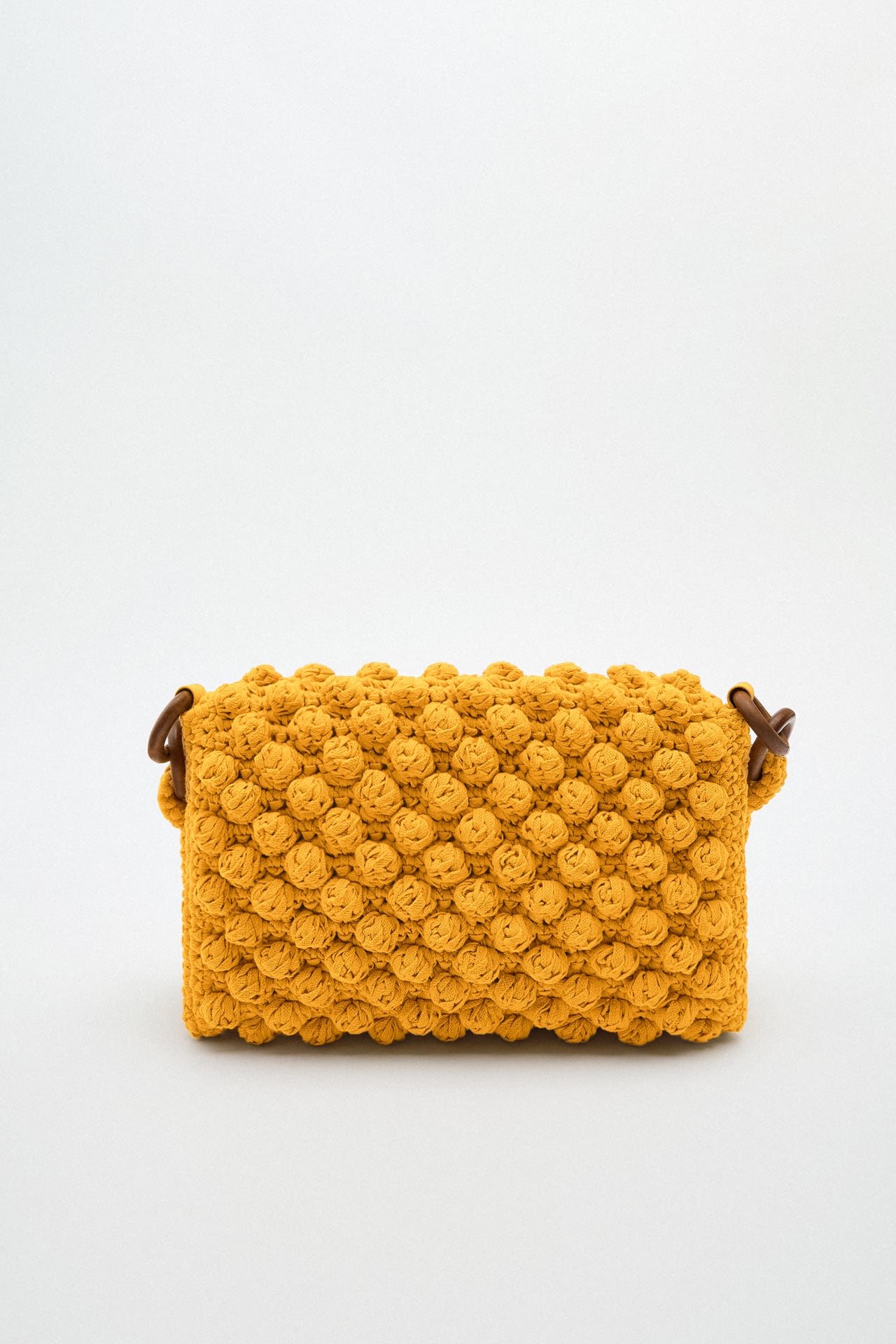 CROCHET SHOULDER BAG WITH KNOTTED TEXTURE
