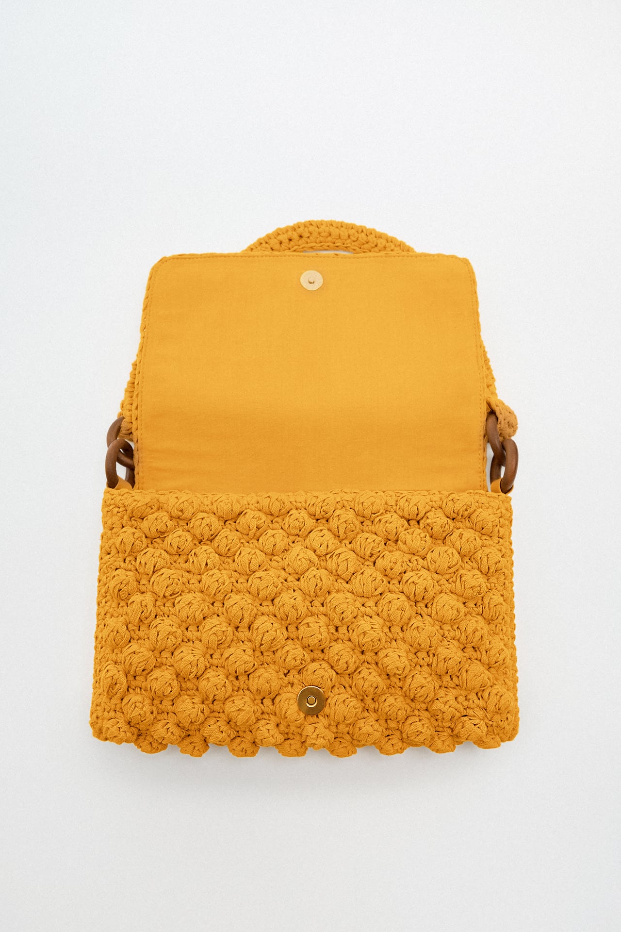 CROCHET SHOULDER BAG WITH KNOTTED TEXTURE