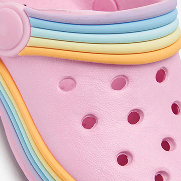 PINK RAINBOW CLOGS