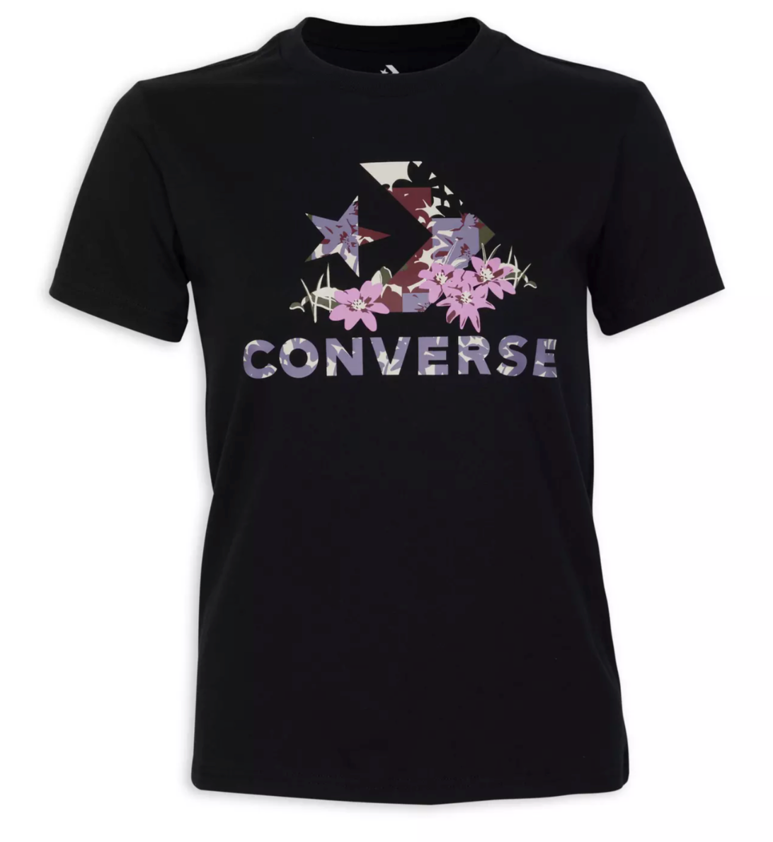 STAR CHEVRON ABSTRACT FLOWERS T-SHIRT