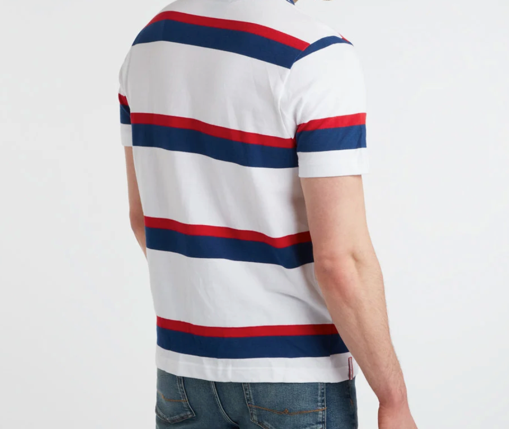 ENGLAND RUGBY CLASSIC STRIPE PIQUE POLO