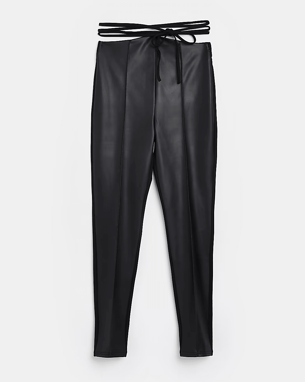 FAUX LEATHER STRAP SKINNY TROUSERS