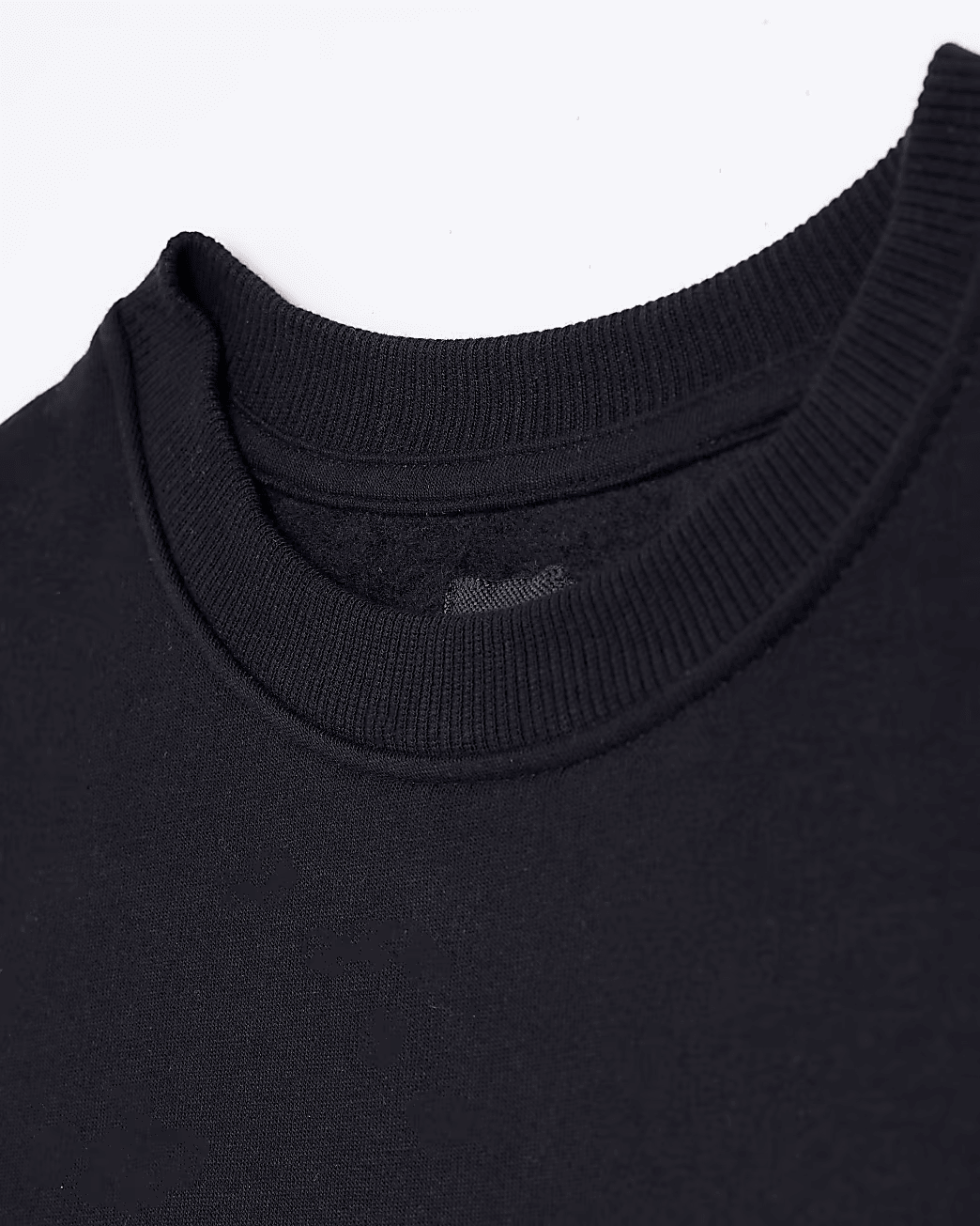 BLACK OVERSIZED FIT METALLIC PRINT SWEATSHIRT