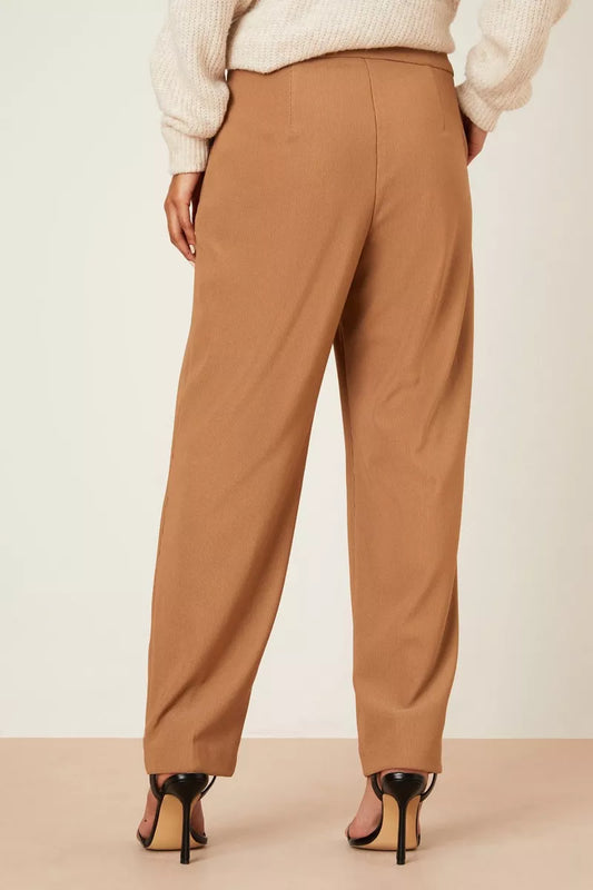 PONTE TAPERED LEG TROUSERS