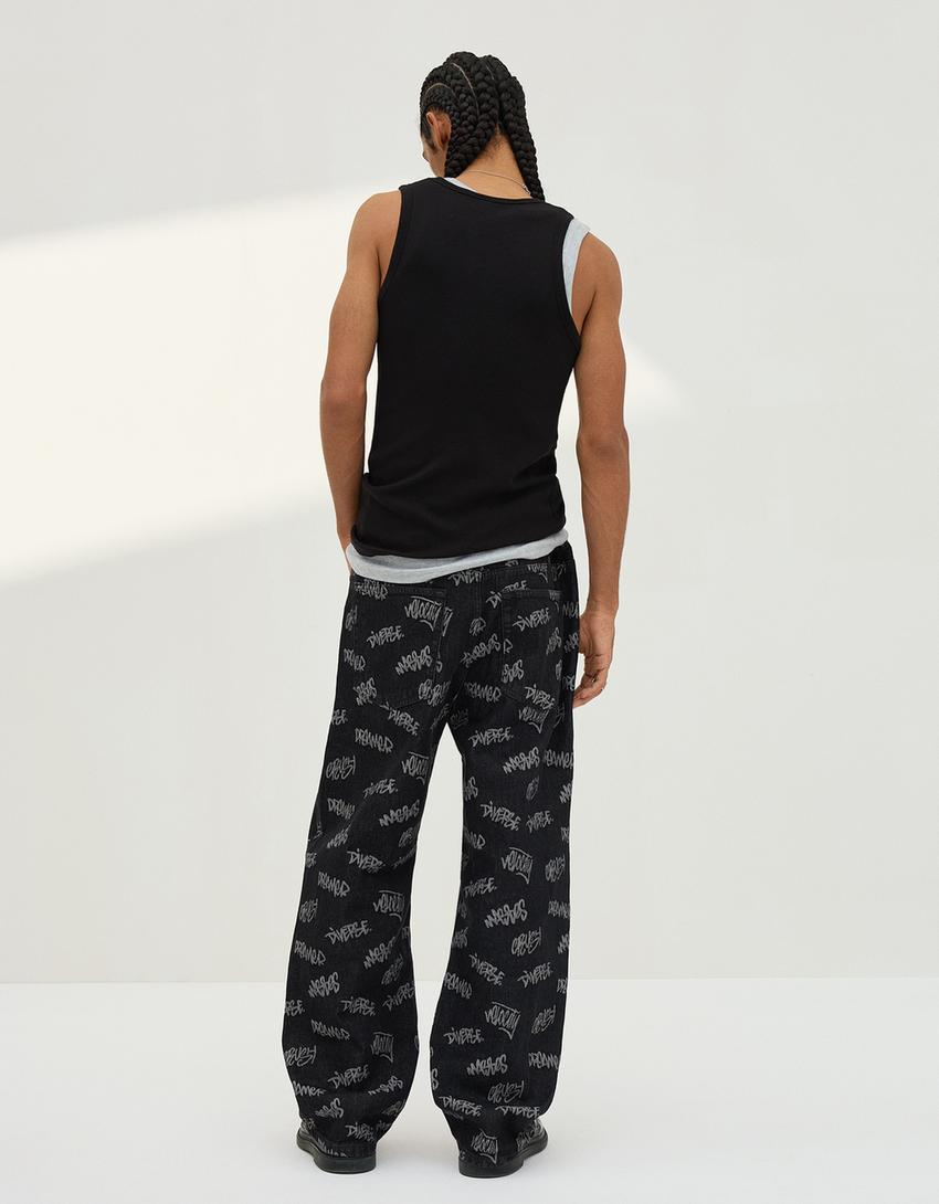 BAGGY JACQUARD JEANS