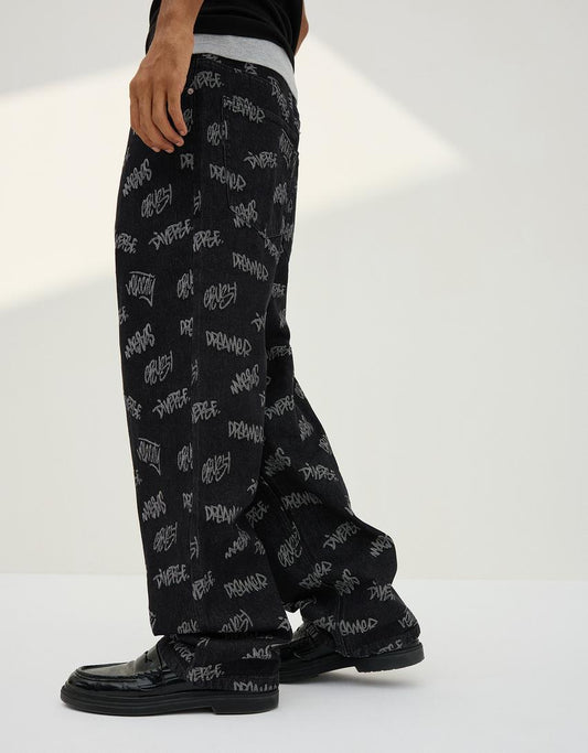 BAGGY JACQUARD JEANS