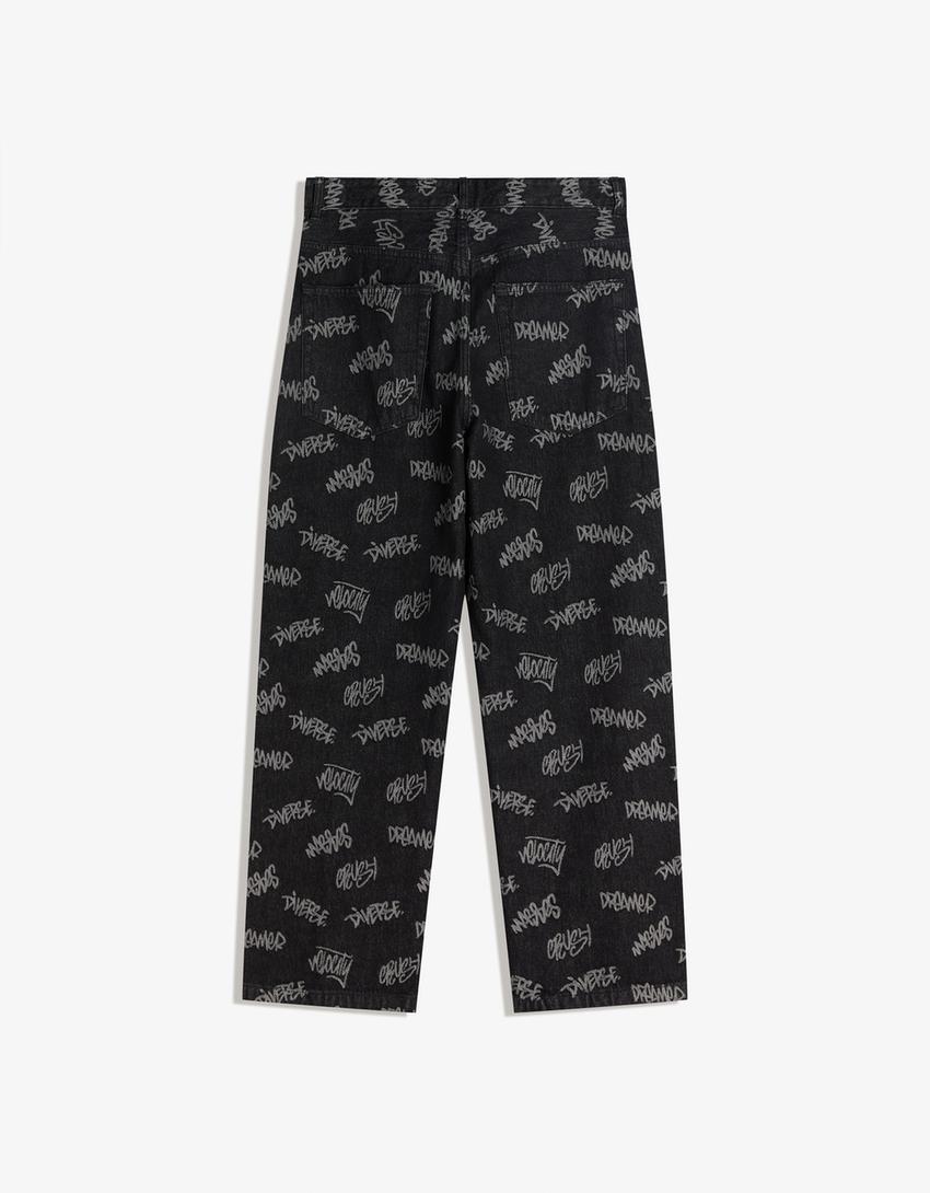 BAGGY JACQUARD JEANS