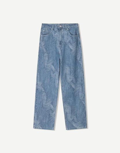 BAGGY PRINTED JEANS